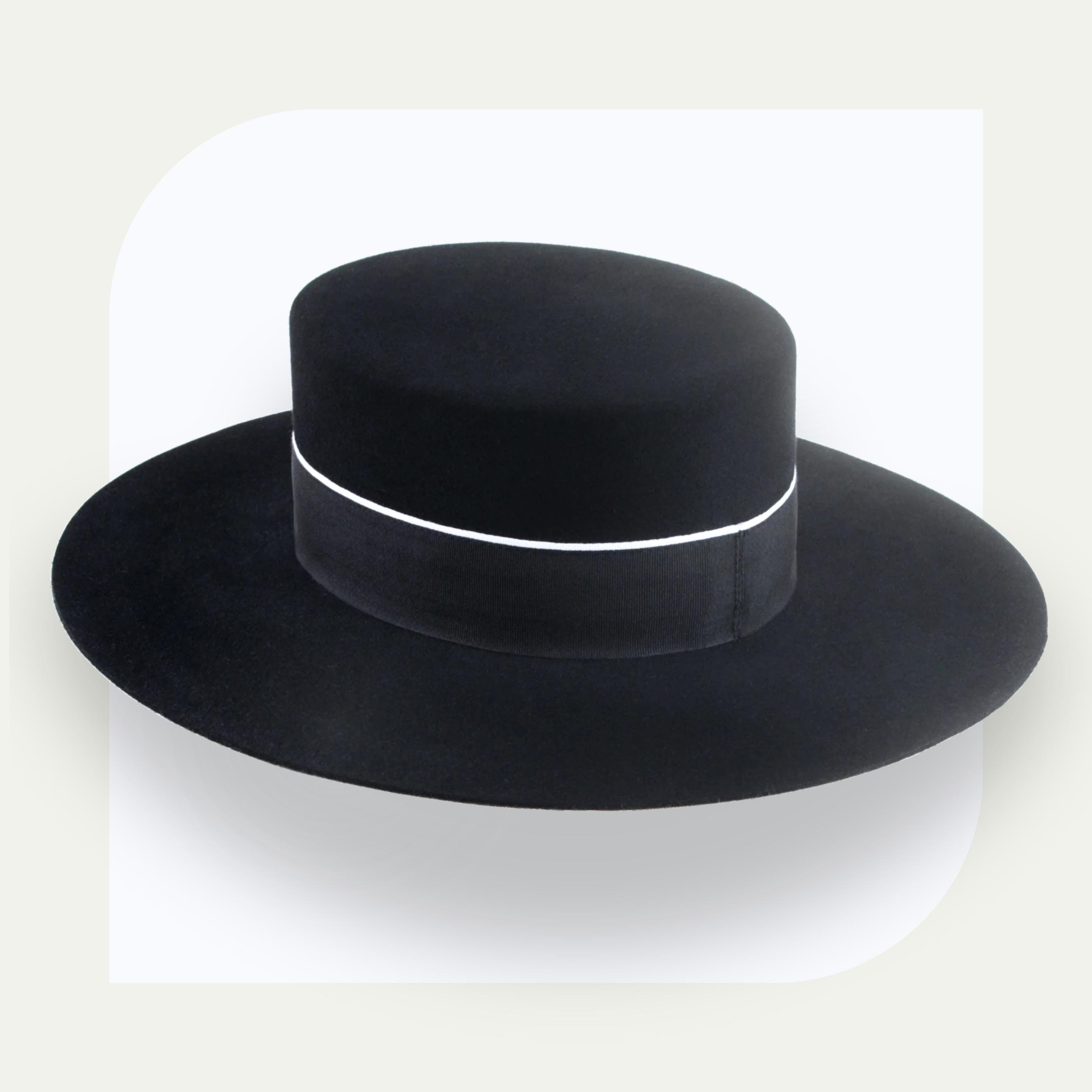 ASN The Coffee Tobacco Faux Leather Cordobés Hat Braided Trim Dark Brown Medium Cobram Leather Hat – Kakadu Traders US main image 2