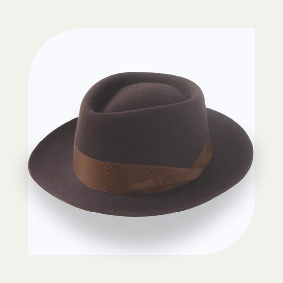 Chocolate Brown Diamond Crown Jazz Fedora | the Roamer  display picture 3