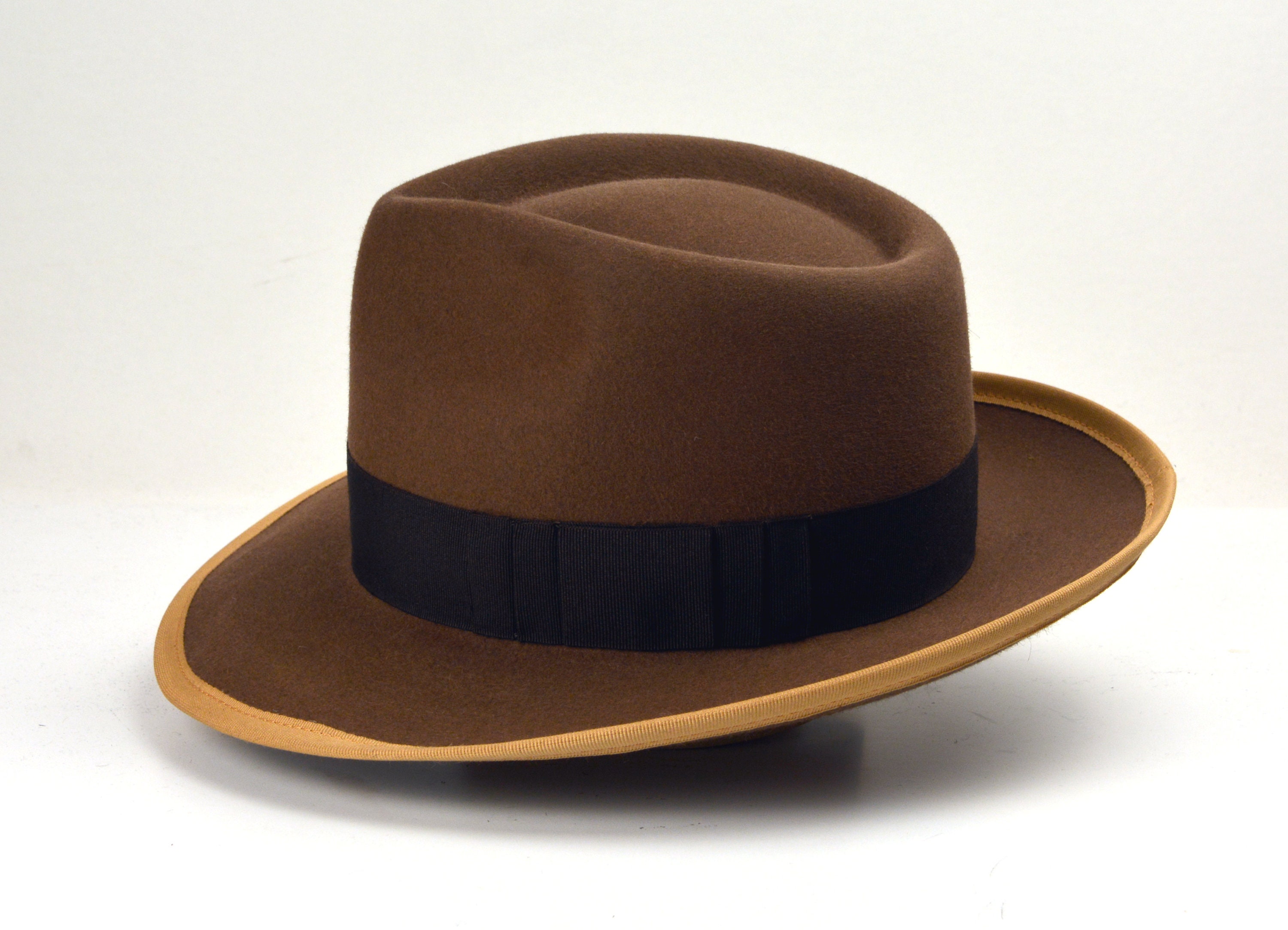 Fedora PANDAMATOR Taupe Brown Wide Brim 