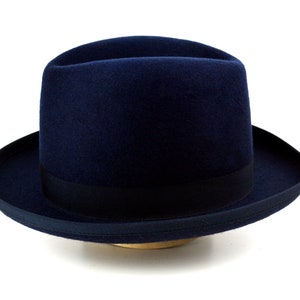 Homburg Hat the CANDIDATE Navy Blue Fedora Hat for Men Mens Fedora Hats ...