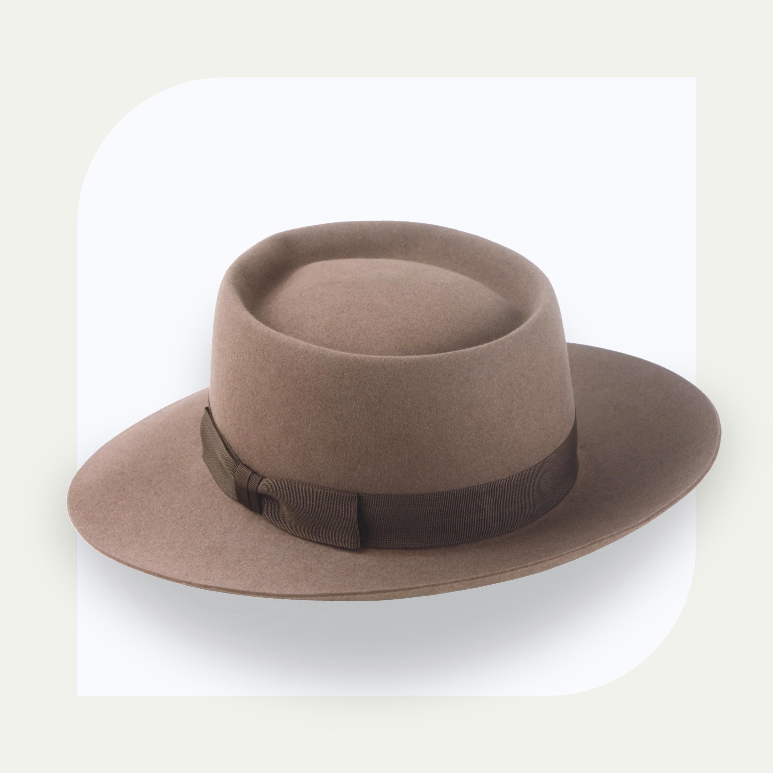 Light Brown Beaver Felt Porkpie Hat | the Oppenheimer | Custom Fit