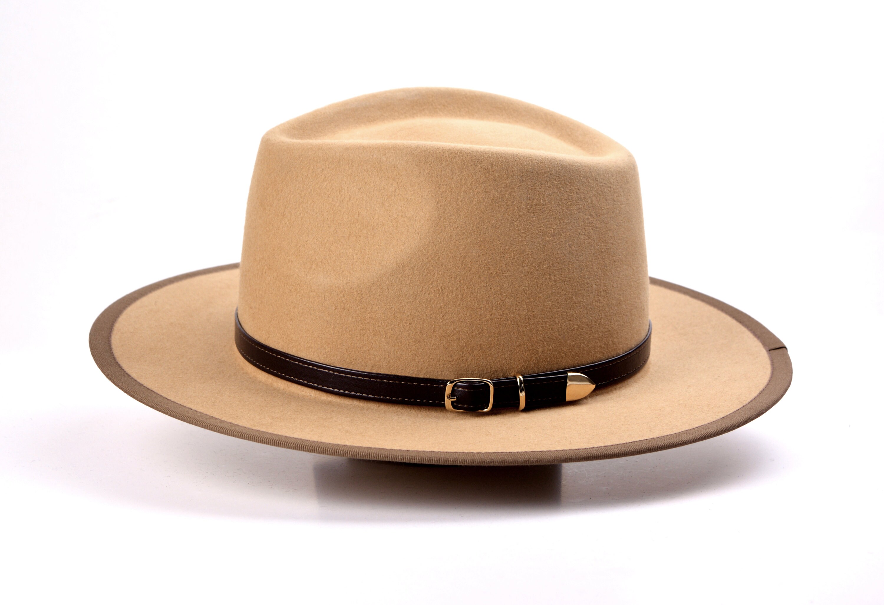 Wide Brim Fedora the BENKO Light Camel Wide Brim Hat Men Etsy