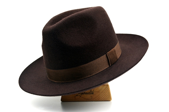 Fedora the WESTERNER Chocolate Brown Wide Brim Hat Men Fedora Hat