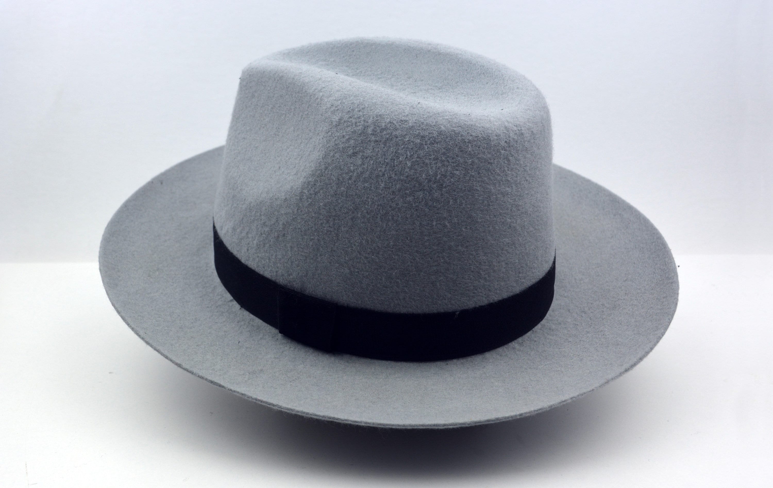 Fedora The MONTGOMERY Light Grey Wide Brim Hat Men Etsy