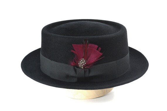 Chapeau Porkpie 'La Nouvelle-Orléans' Gamble & Gunn - Laine, Style Vintage Ska - Noir
