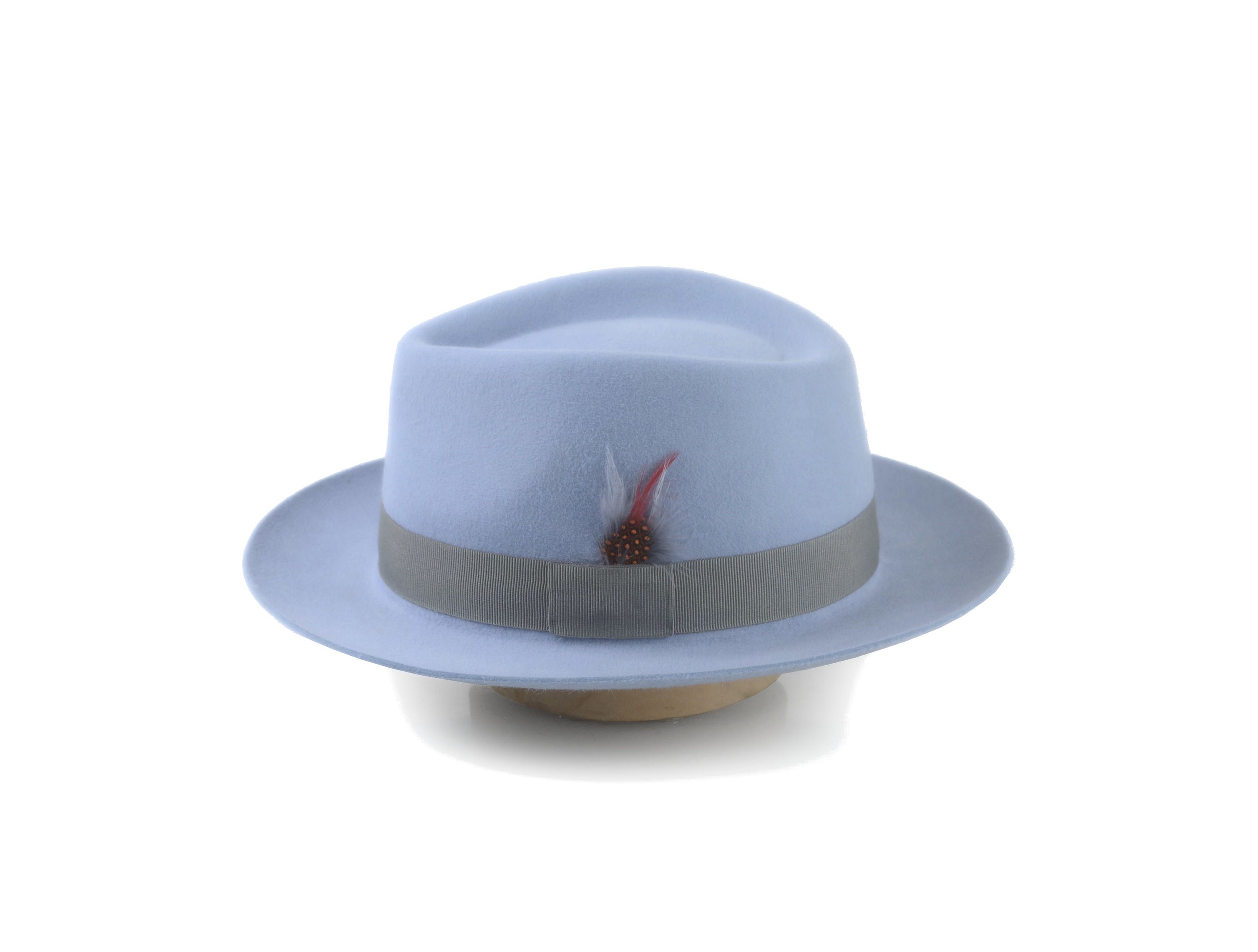 CLUBBER Light Blue Fedora Hat 