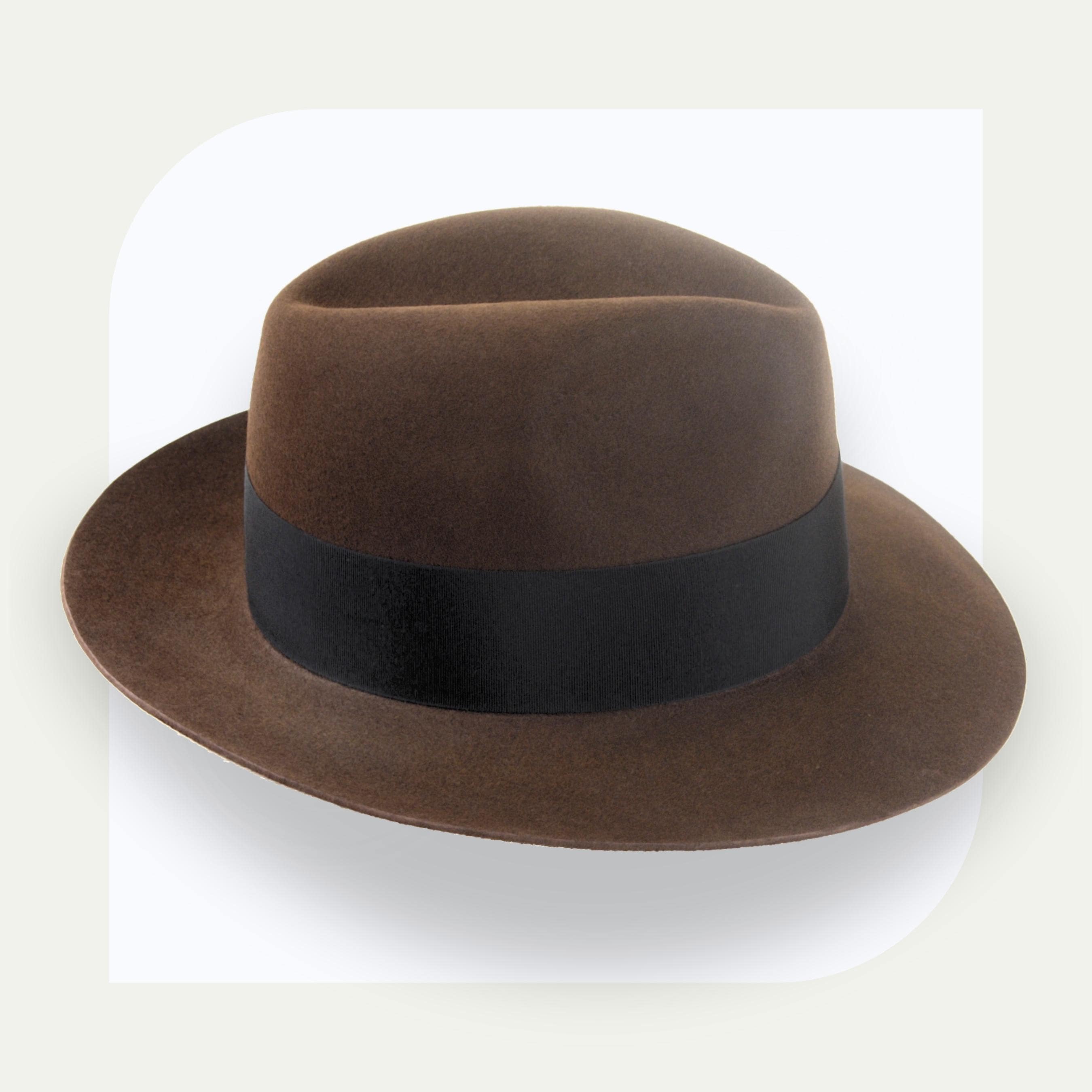 Brown 1940s Fedora Hat | the Silkstone | Custom Fit Rabbit Felt - Etsy