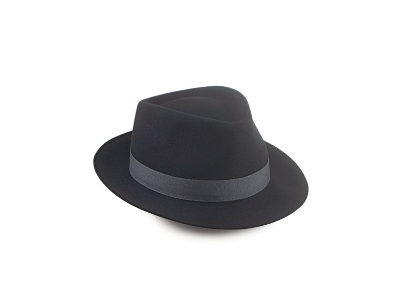 Fedora the COOPER Black Fedora Hat for Men Mens Fedora Etsy