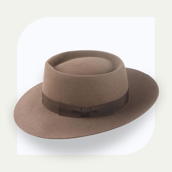 Light Brown Beaver Felt Porkpie Hat | the Oppenheimer 