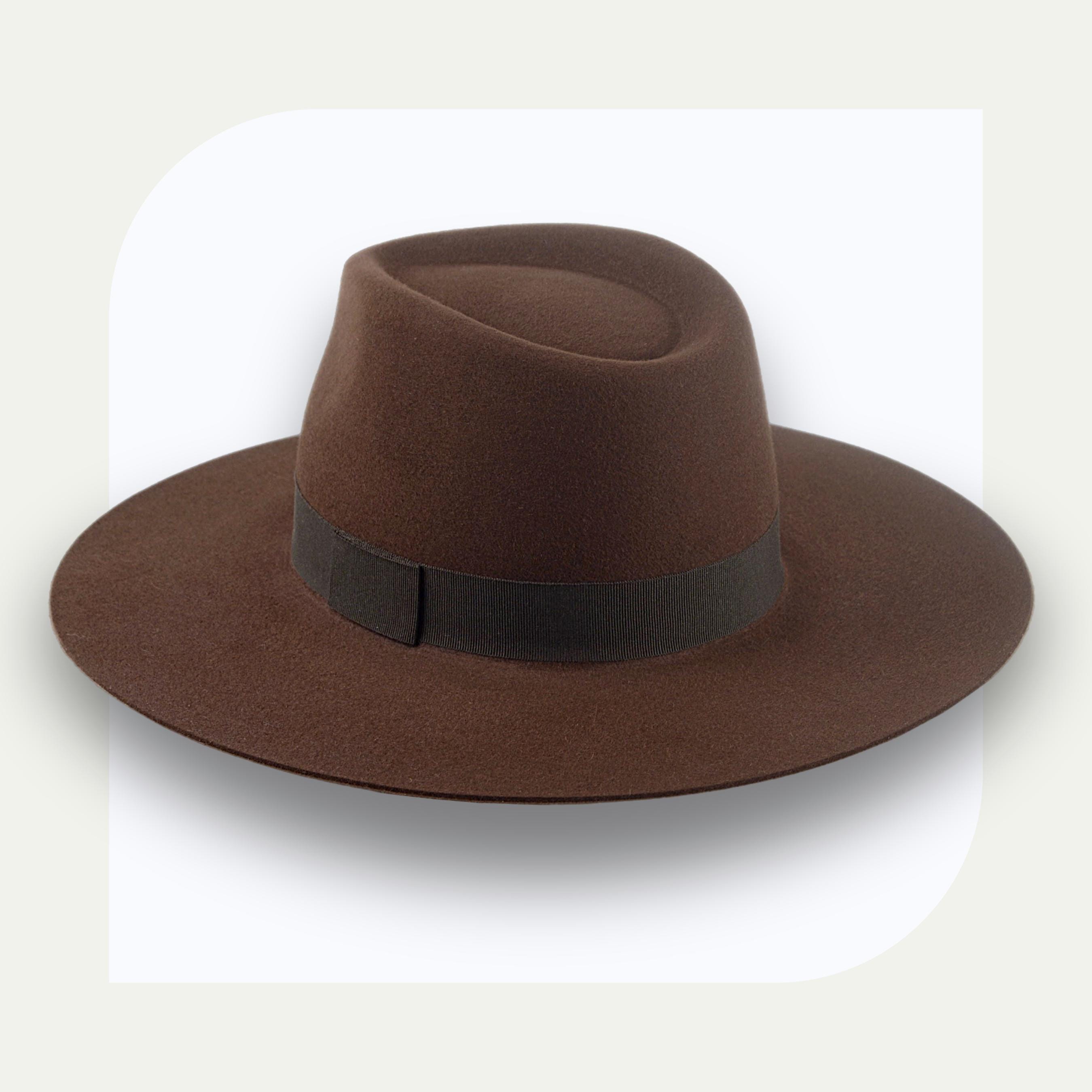 Women’s 56 cm taupe “cowboy / rancher” style felt hat Brown Western Cowboy Cowgirl Hat Felt Wide | Mercari main image 4