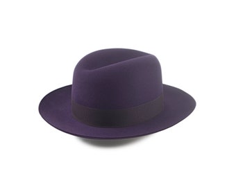 TOBIN Violet Purple Wide Brim Hat Men 