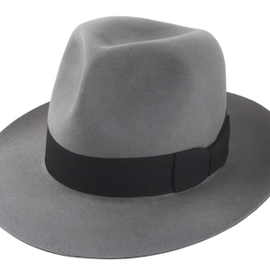 Fedora | The PULSAR | Pewter Grey Fedora Hat Men | Fedora Hat For Men | Mens Fur Felt Hat