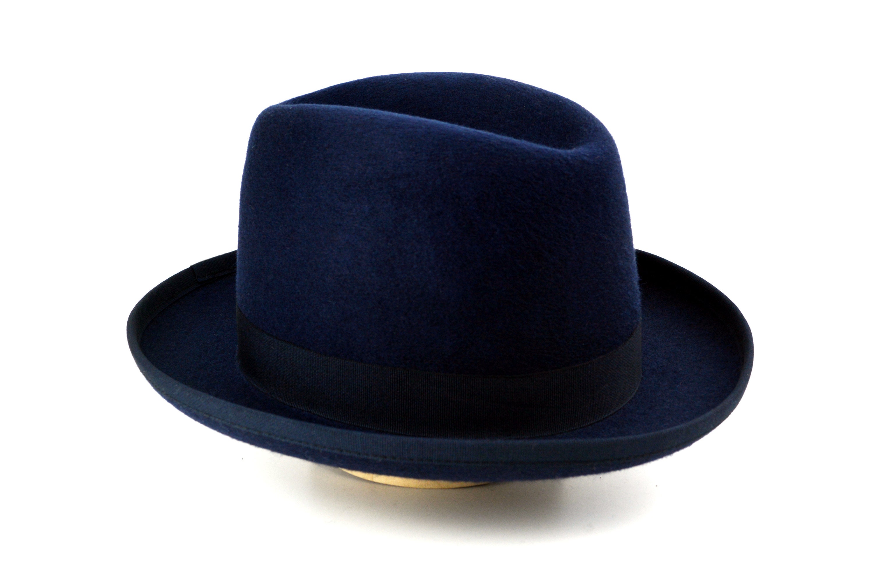 Homburg Hat the CANDIDATE Navy Blue Fedora Hat for Men Etsy Australia