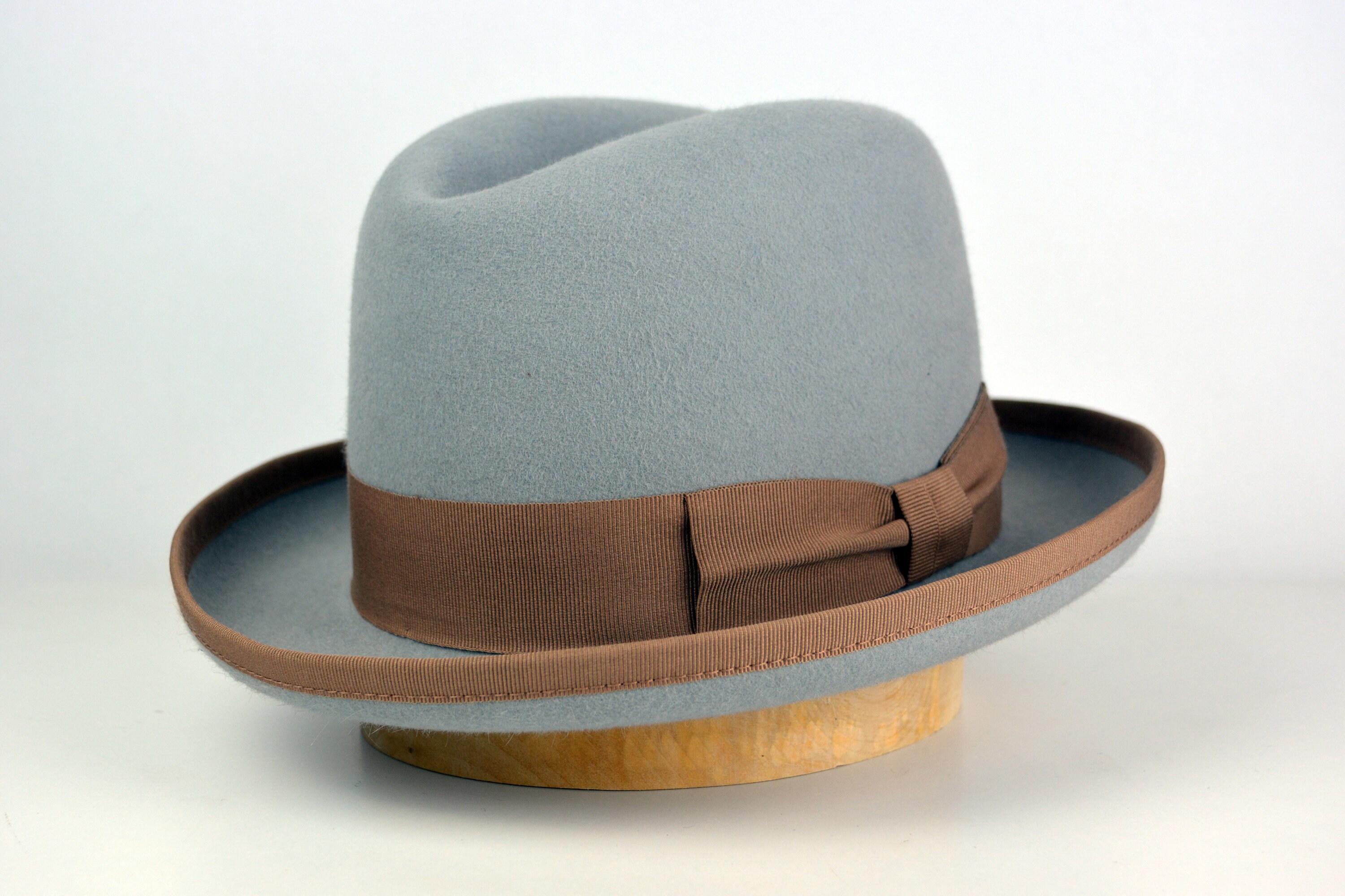 Homburg Hat the EARL Light Grey Fedora 