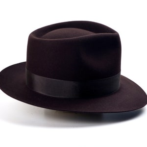 Fedora the BOBCAT Choco Brown Beaver Felt Fedora Hat for - Etsy
