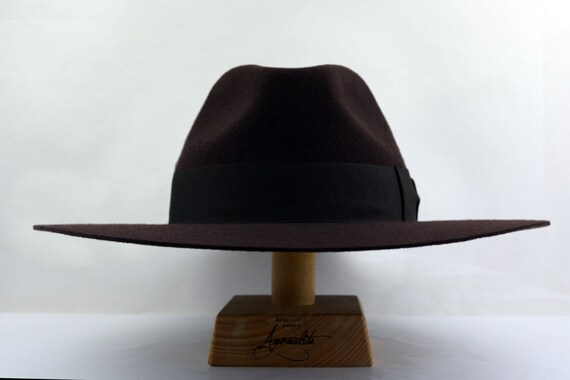 Wide Brim Fedora the SALAZAR Chocolate 