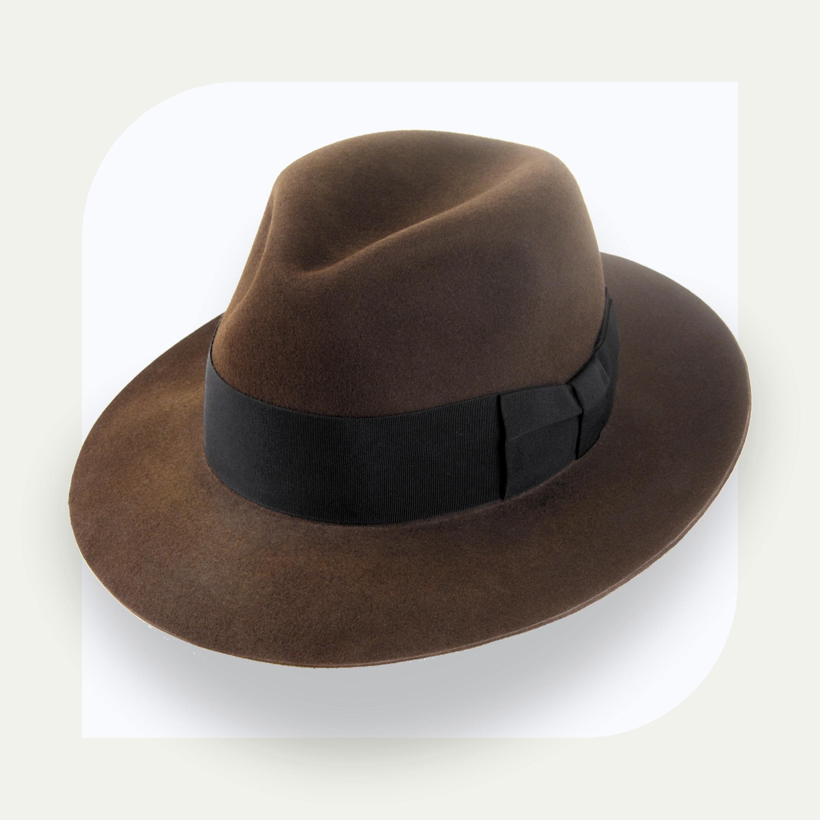 Brown 1940s Fedora Hat | the Silkstone | Custom Fit Rabbit Felt - Etsy