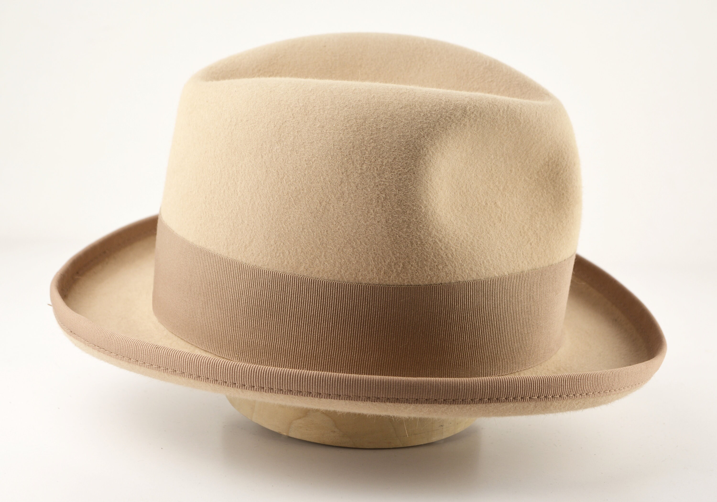 Homburg Hat The PHAETON Light Camel Fedora Hat For Men Etsy
