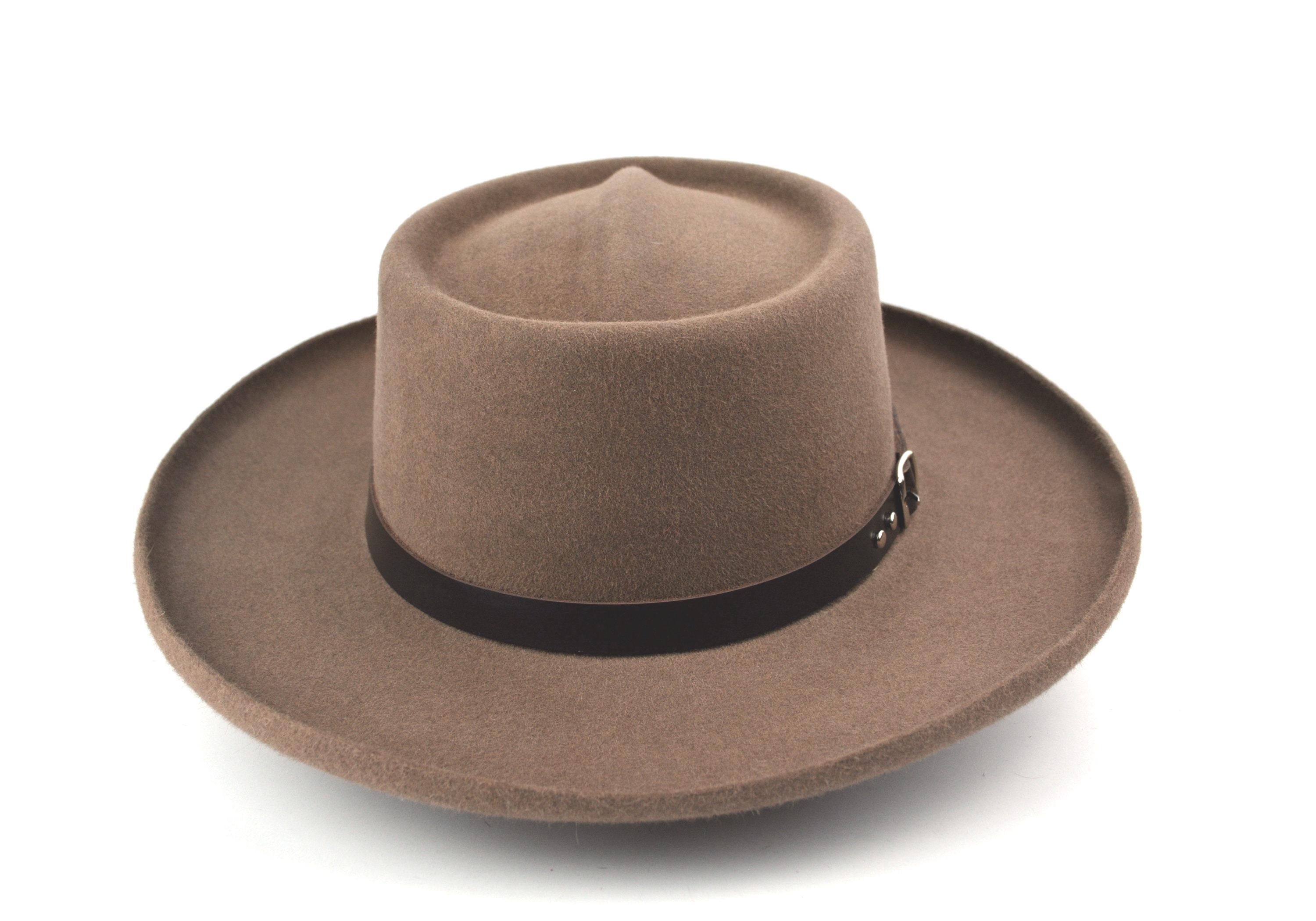 Top Hat Chapellerie Traclet Beige Felt Hat VitaFelt Gambler Hat