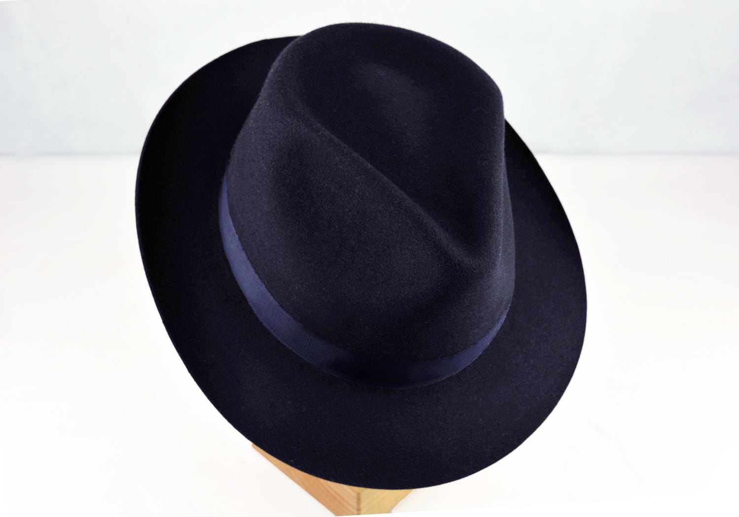 Fedora the DIPLOMAT Navy Blue Fedora Hat for Men Mens Etsy