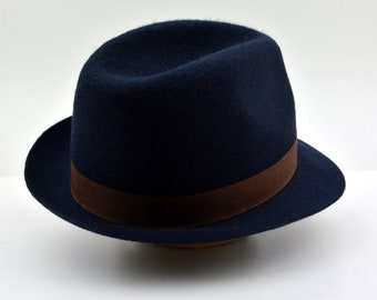 Fedora the VITTORIO Navy Blue Trilby 