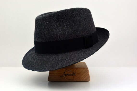 grey fedora hat mens
