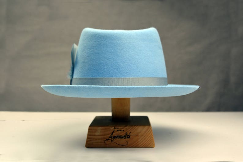 Fedora the CLUBBER Light Blue Fedora Hat for Men Mens Etsy Canada