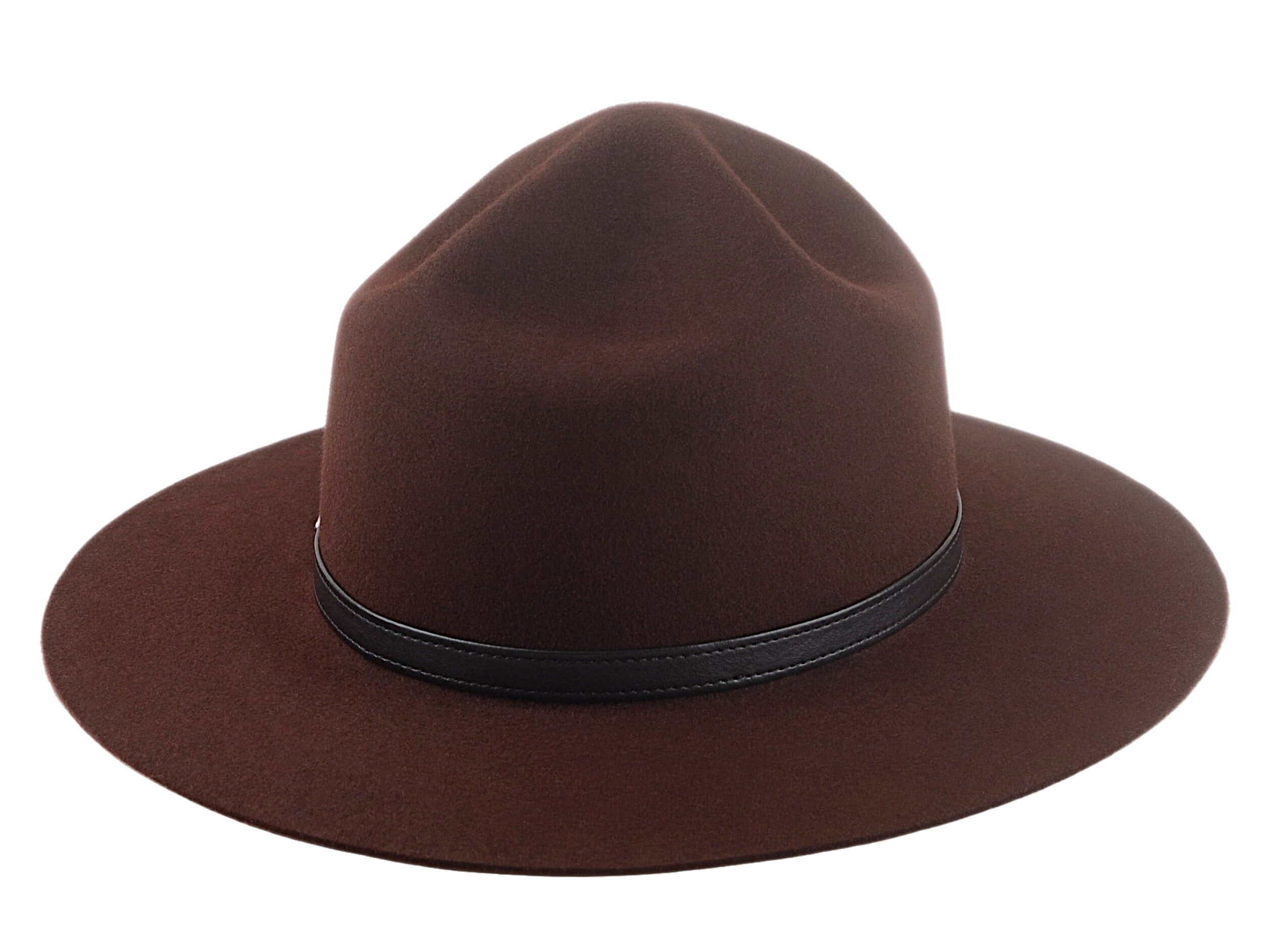 Campaign Hat | The Lemon Squeezer | Oxblood Fur Felt Wide Brim Hat Men Women | Western Hats