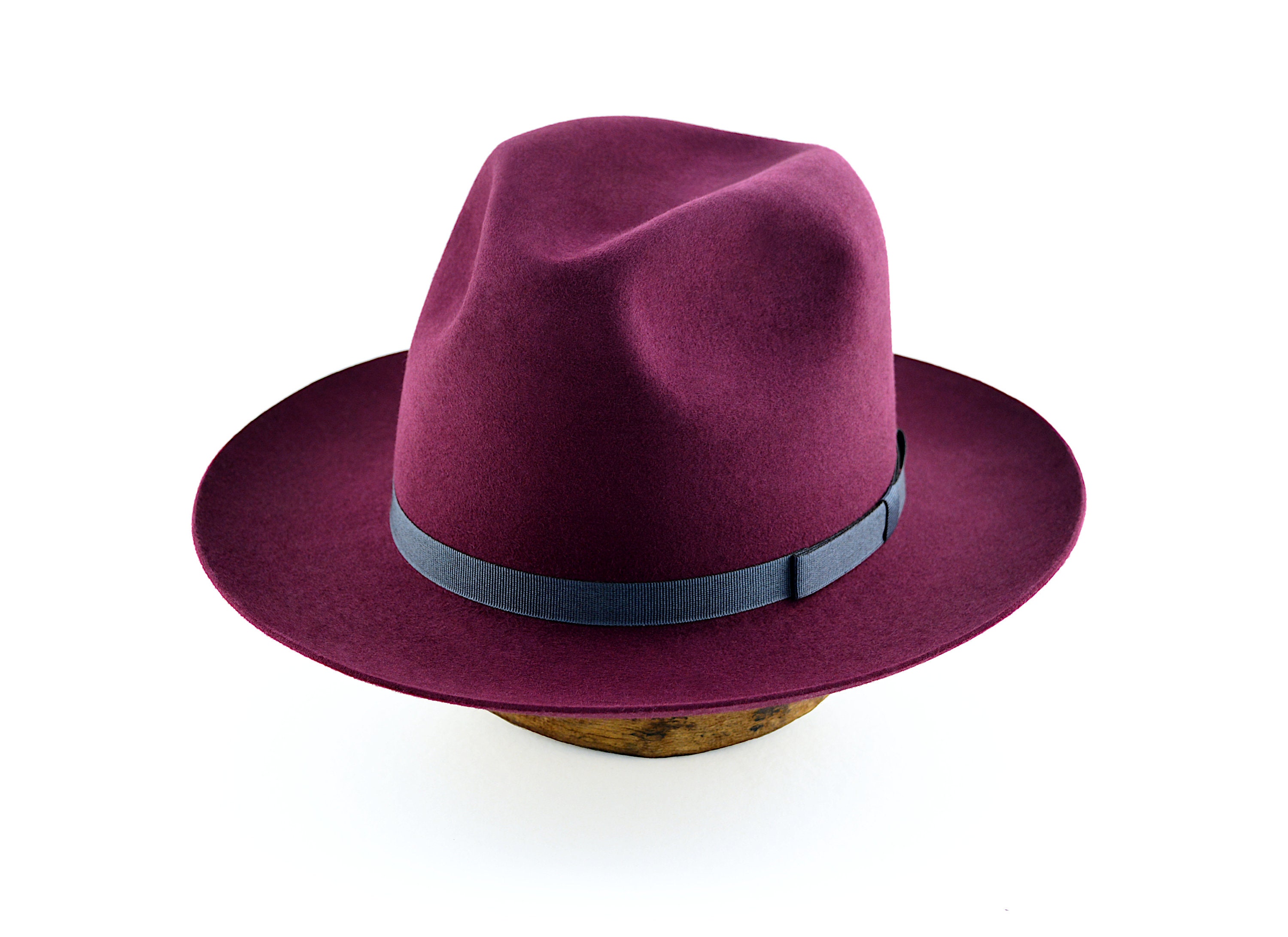 VETERAN Wine Beaver Felt Fedora Hat 
