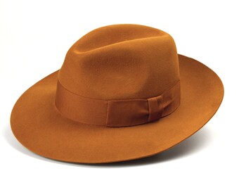 PHILIDOR Burnt Orange Fedora Hat 