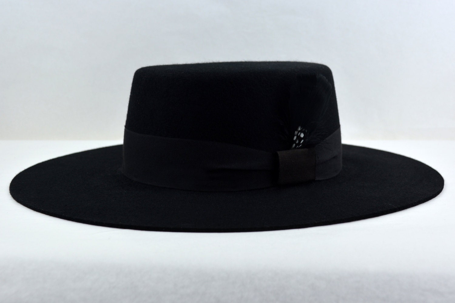 Bolero Hat the DRESS Black Wool Felt 