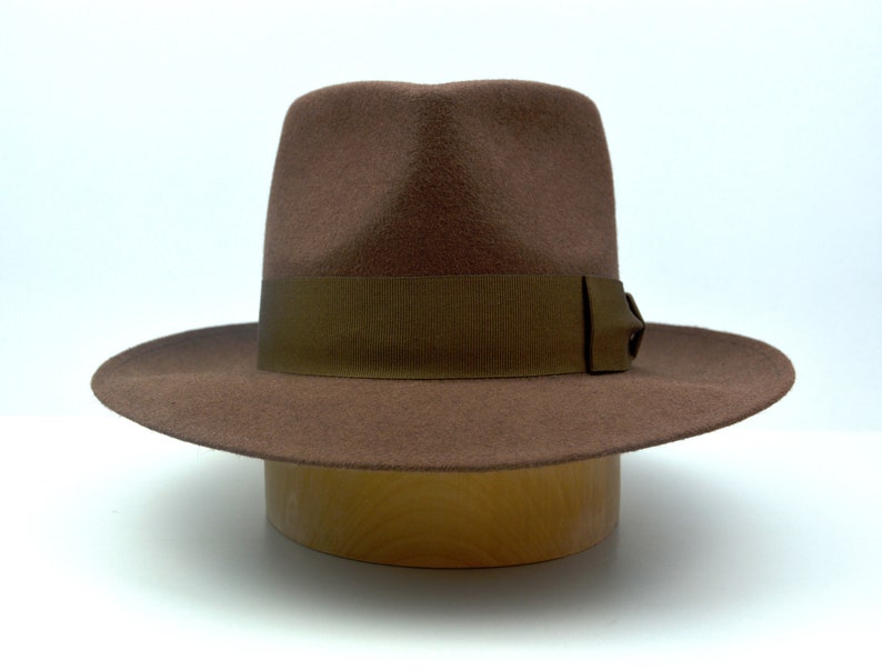 Fedora the SOVEREIGN Dark Taupe Wide Brim Hat Men Fedora Etsy
