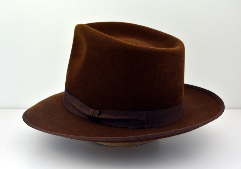 Fedora the TONY Brown Wide Brim Hat Men Fedora Hat for Etsy