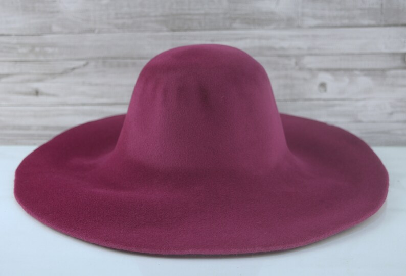 Wine Pink Velour Rabbit Fur Felt Hat Bodies Capelines Etsy