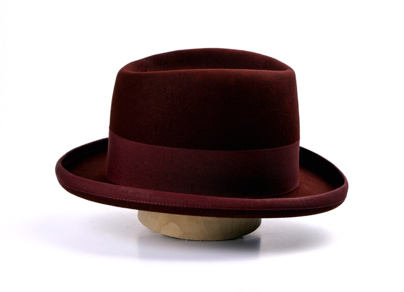 Homburg Hat the MARATHON Oxblood Fedora Hat for Men Mens - Etsy