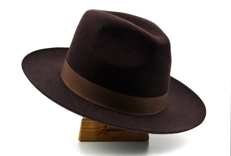 Fedora the WESTERNER Chocolate Brown Wide Brim Hat Men - Etsy