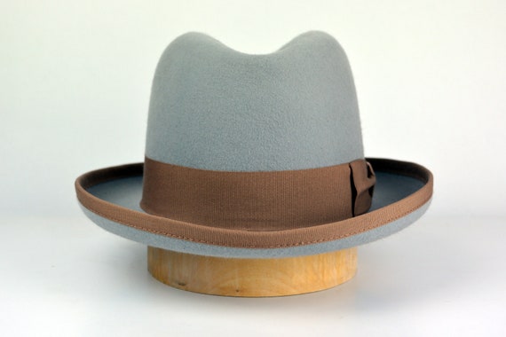 Homburg Hat the EARL Light Grey Fedora 