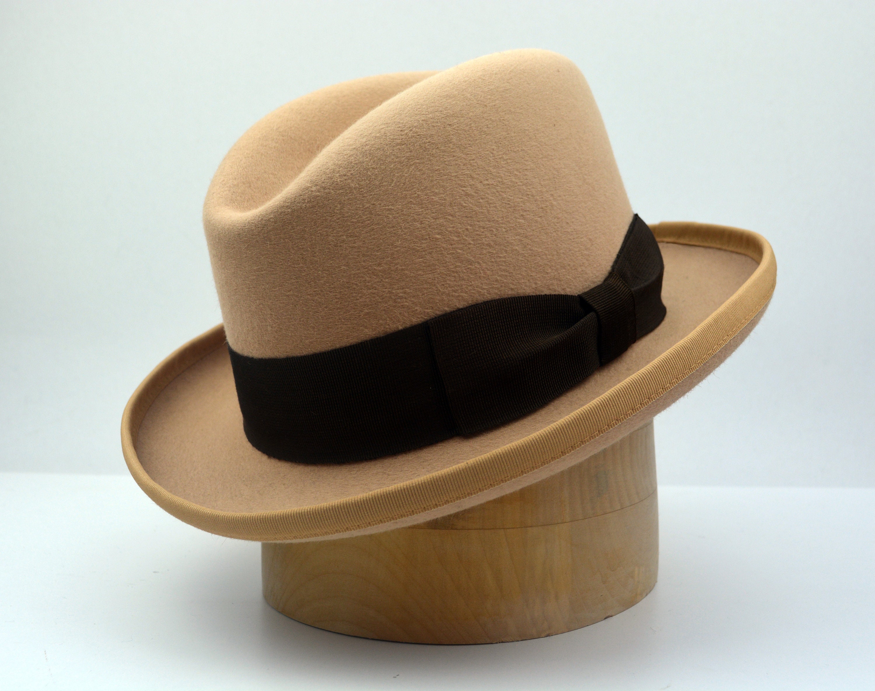 Homburg Hat / The AMBASSADOR / Camel Fedora For Men - México