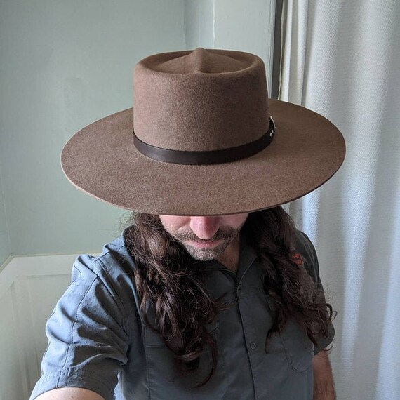 Bolero Hat the GAMBLER Taupe Brown Wide 