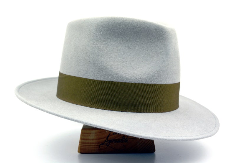Fedora the 5217 Light Grey Wide Brim Hat Men Fedora Hat Etsy