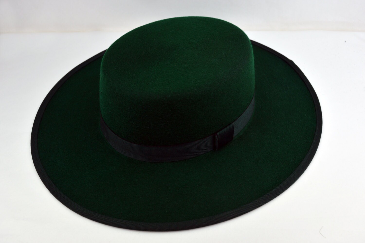 Bolero Hat the EMERALD Green Wool Felt 