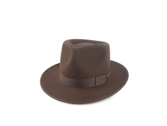 Gambler Hat | The Riverside | Taupe Fur Felt Wide Brim Hat Men Women | Fur Felt Western Hats