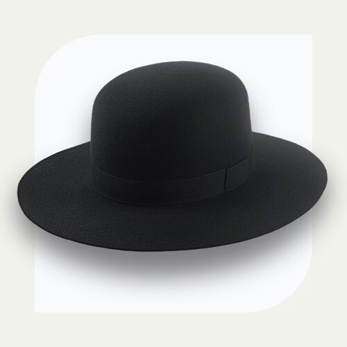 Black Cowboy Hat With Round Top Crown | the Tiller | Custom  display picture 3