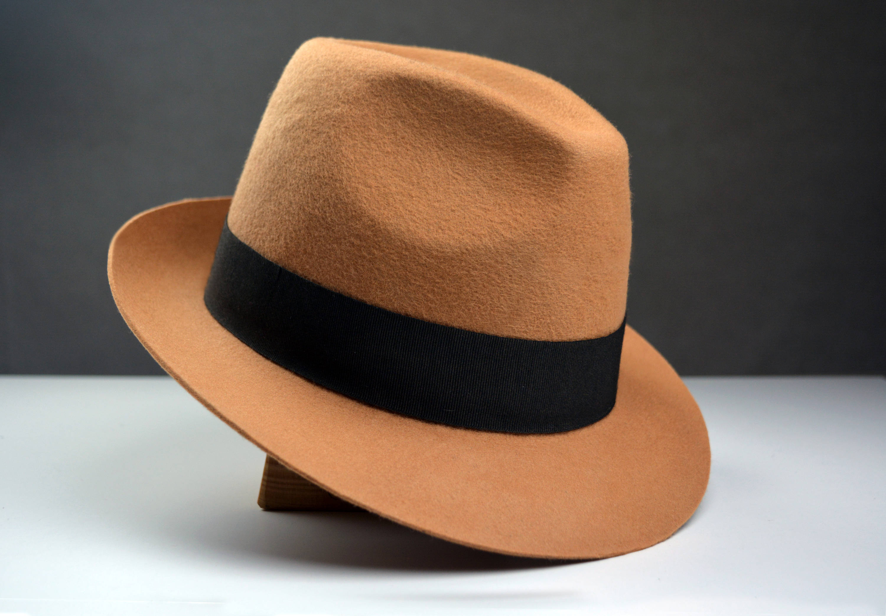 Fedora The URBANER Camel Wool Felt Fedora Hat For Men Etsy