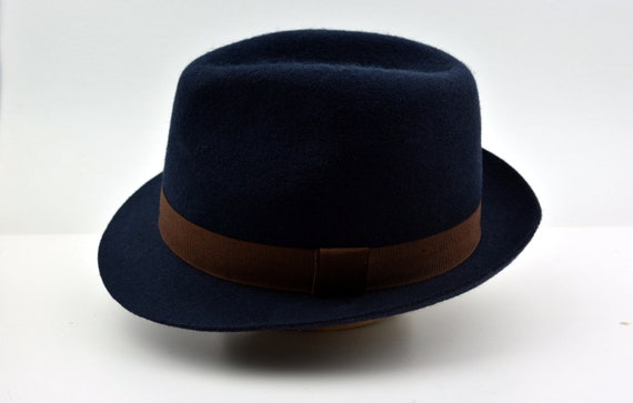 Fedora the VITTORIO Navy Blue Trilby 