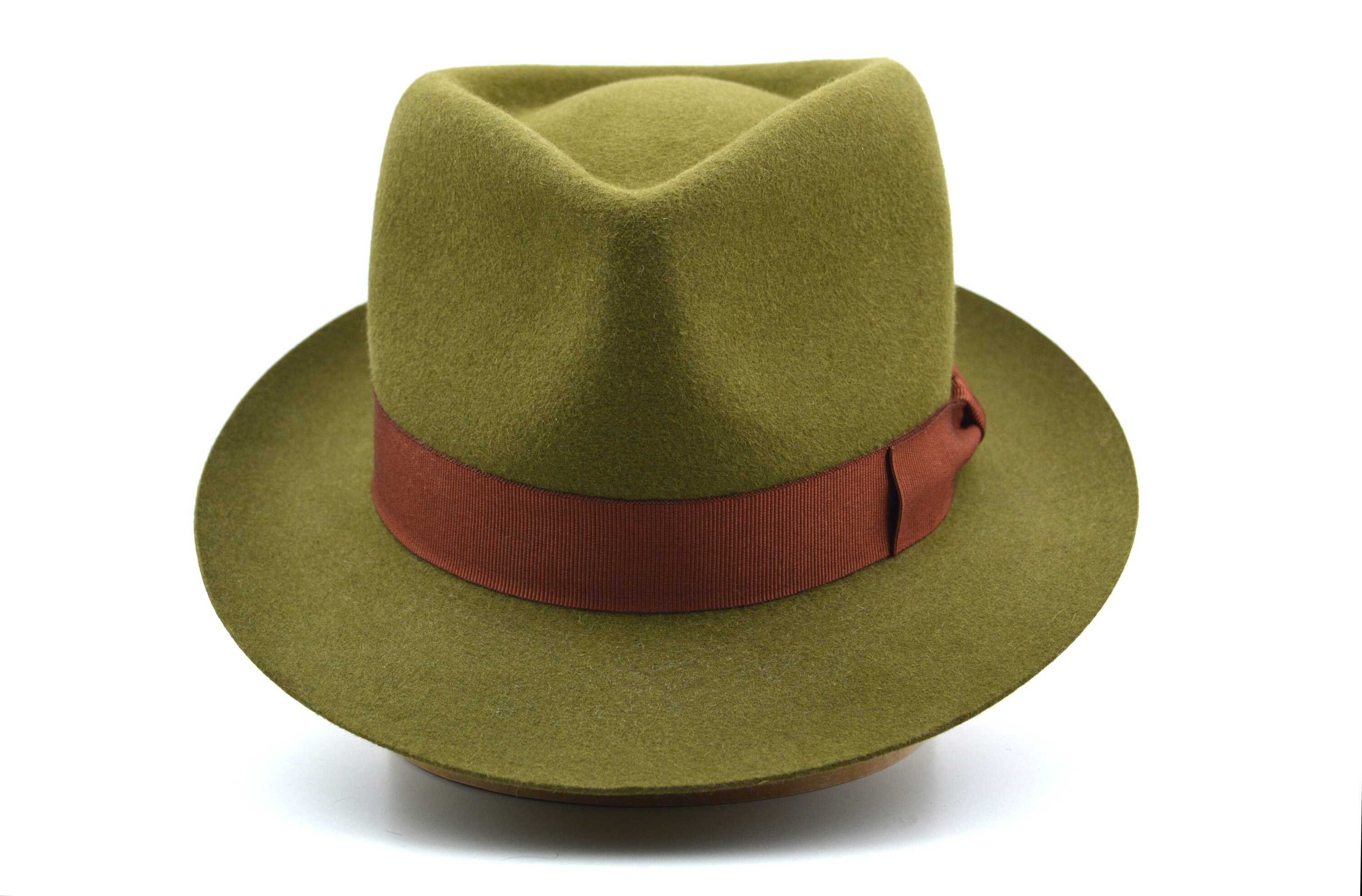 Fedora The COLOMBO Olive Green Trilby Hat Men Fedora Hat Etsy