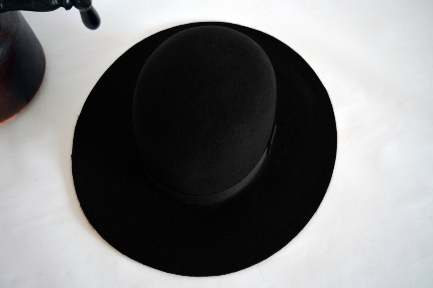 INDIAN Black Wide Brim Hat Men 