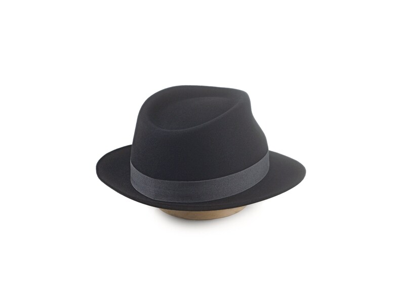 Fedora the COOPER Black Fedora Hat for Men Mens Fedora Etsy