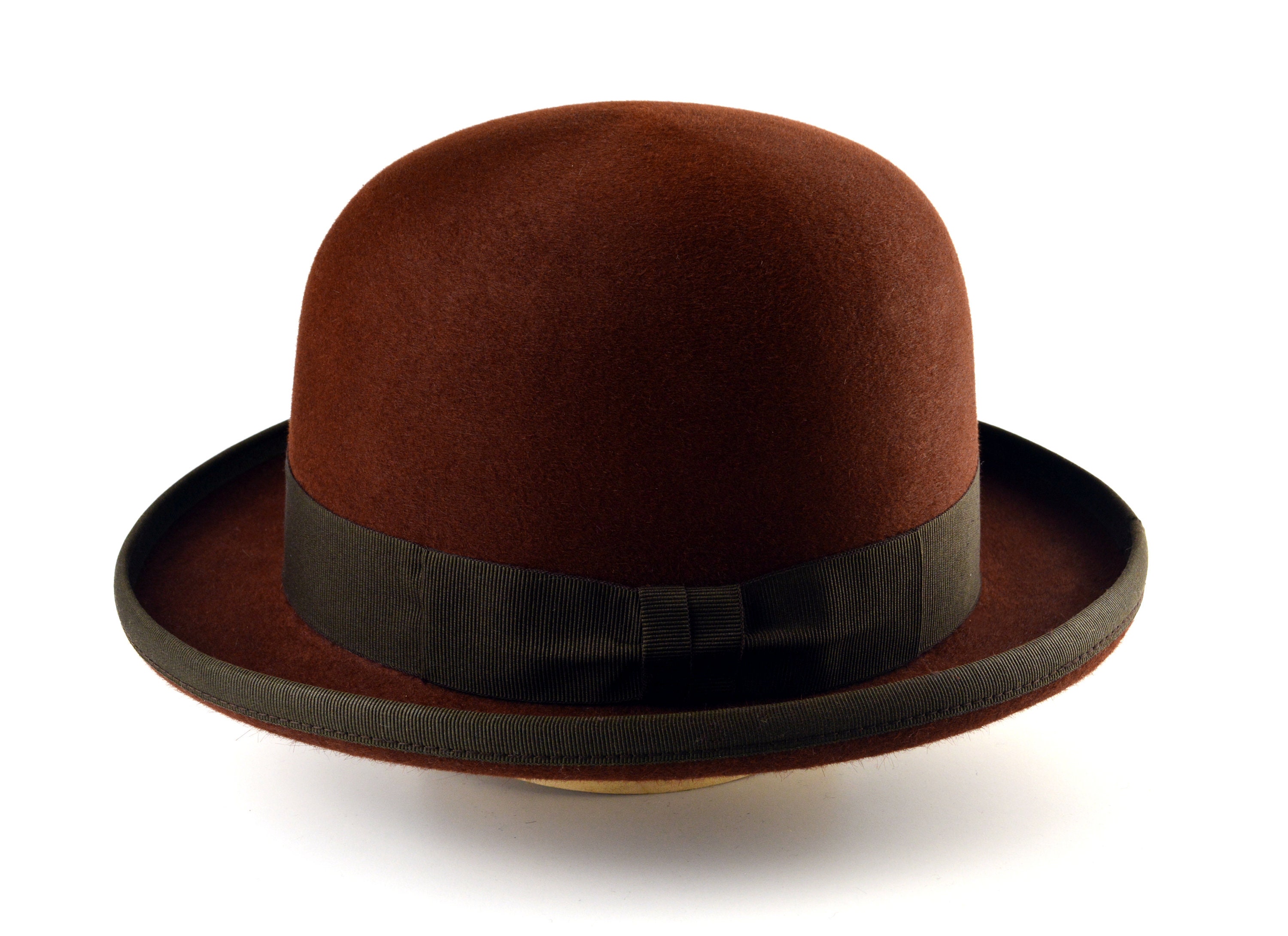 Bowler Hat The DERBY Brown Fur Felt Derby Hat For Men | Etsy
