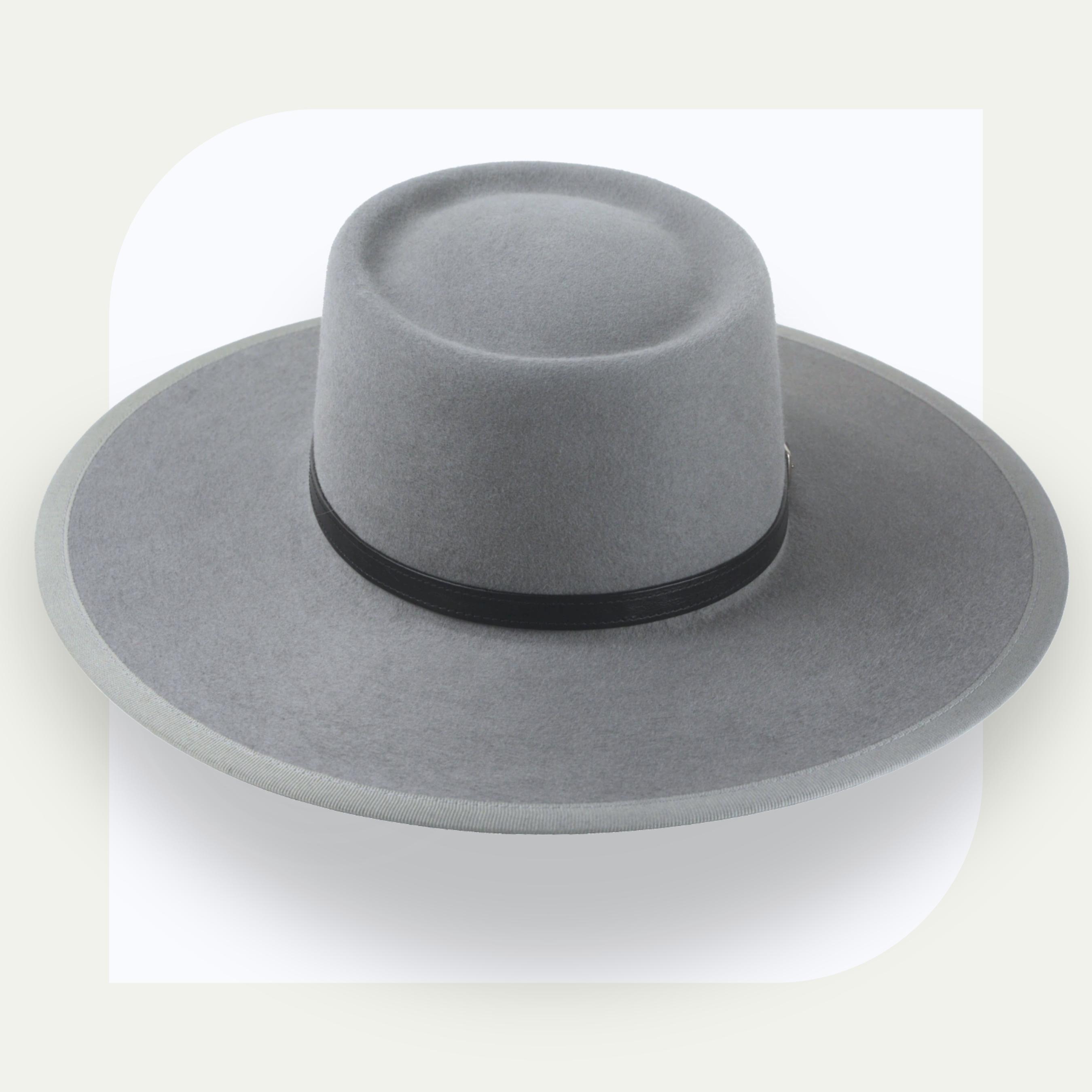 【OMMO】WIDE TAPE SHORT BOLERO／グレー Grey Flat Top Cowboy Hat | the Tycoon | Wide Brim Custom Fit Fur